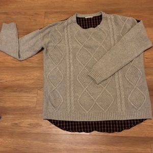 Mystree Sweater with Flannel Back